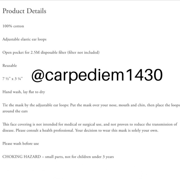 Coach Rexy Star Dot Unisex Face Mask - Picture 4 of 4